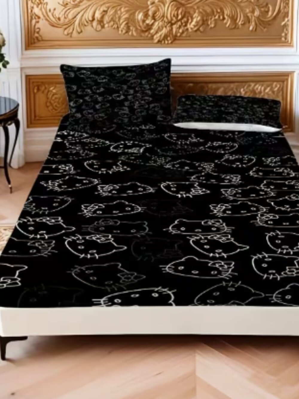 3 Pcs Black Kitty Design Sheet Set